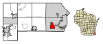 Racine County Wisconsin Incorporated and Unincorporated areas Sturtevant Highlighted